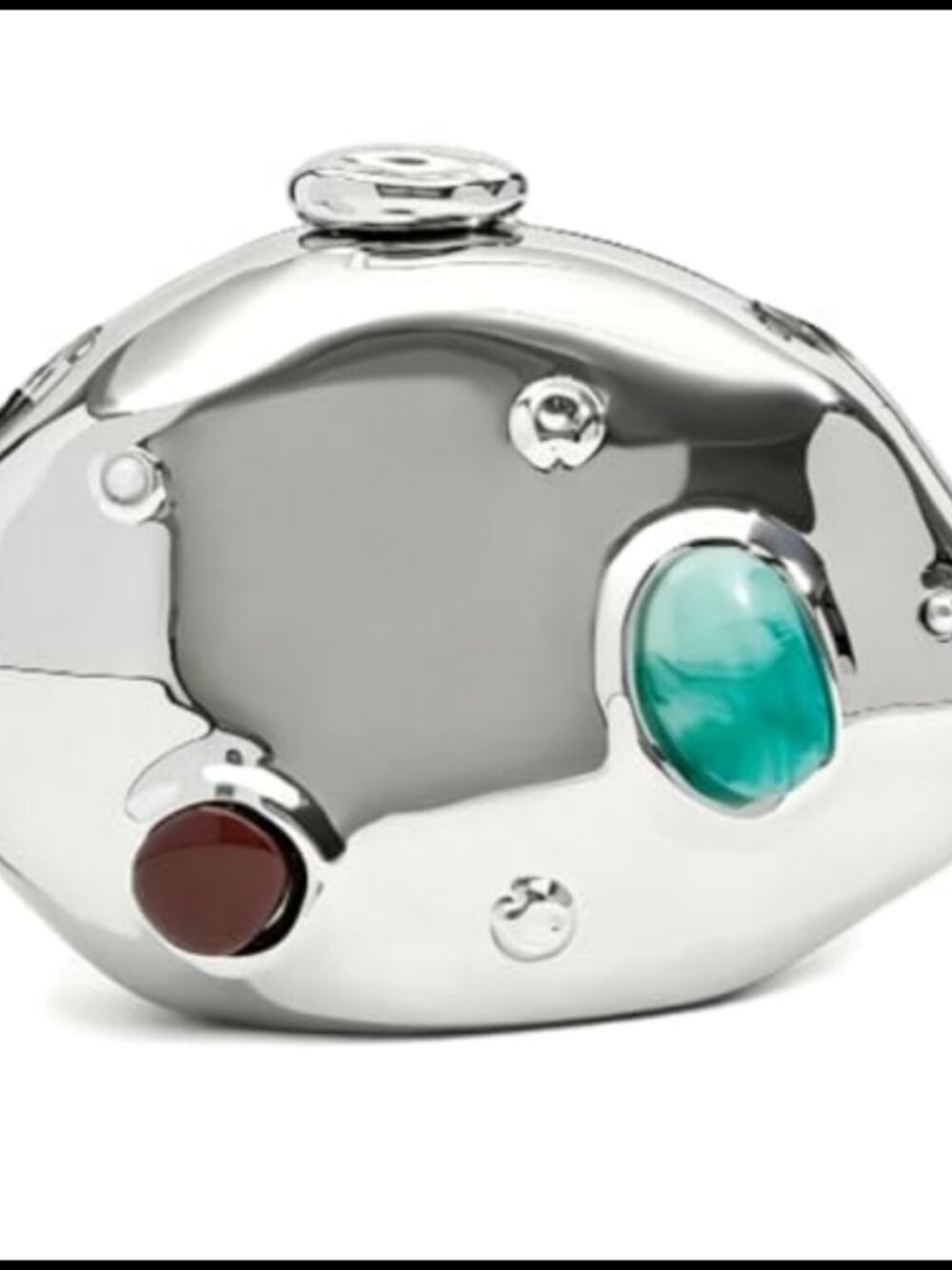 Metal Shell Clutch Purse Evening Handbag Detachable Chain Crossbody Bag